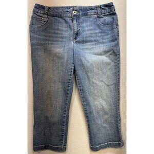 Chico's Women's Platinum Mom Straight Leg Jeans Denim Size 1 Blue Ultimate Fit